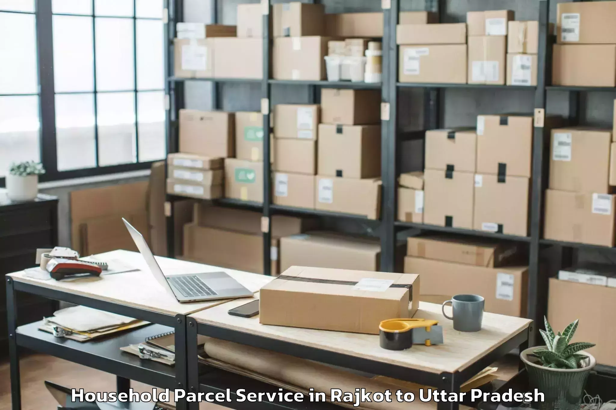 Top Rajkot to Ramkola Household Parcel Available